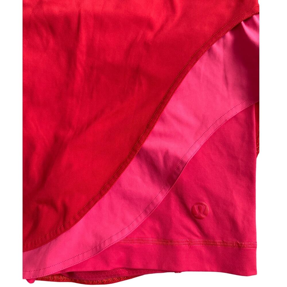 Lululemon Asymmetrical Layered High-Rise Tennis Skirt in Hot Heat Size 10 - Picture 9 of 10